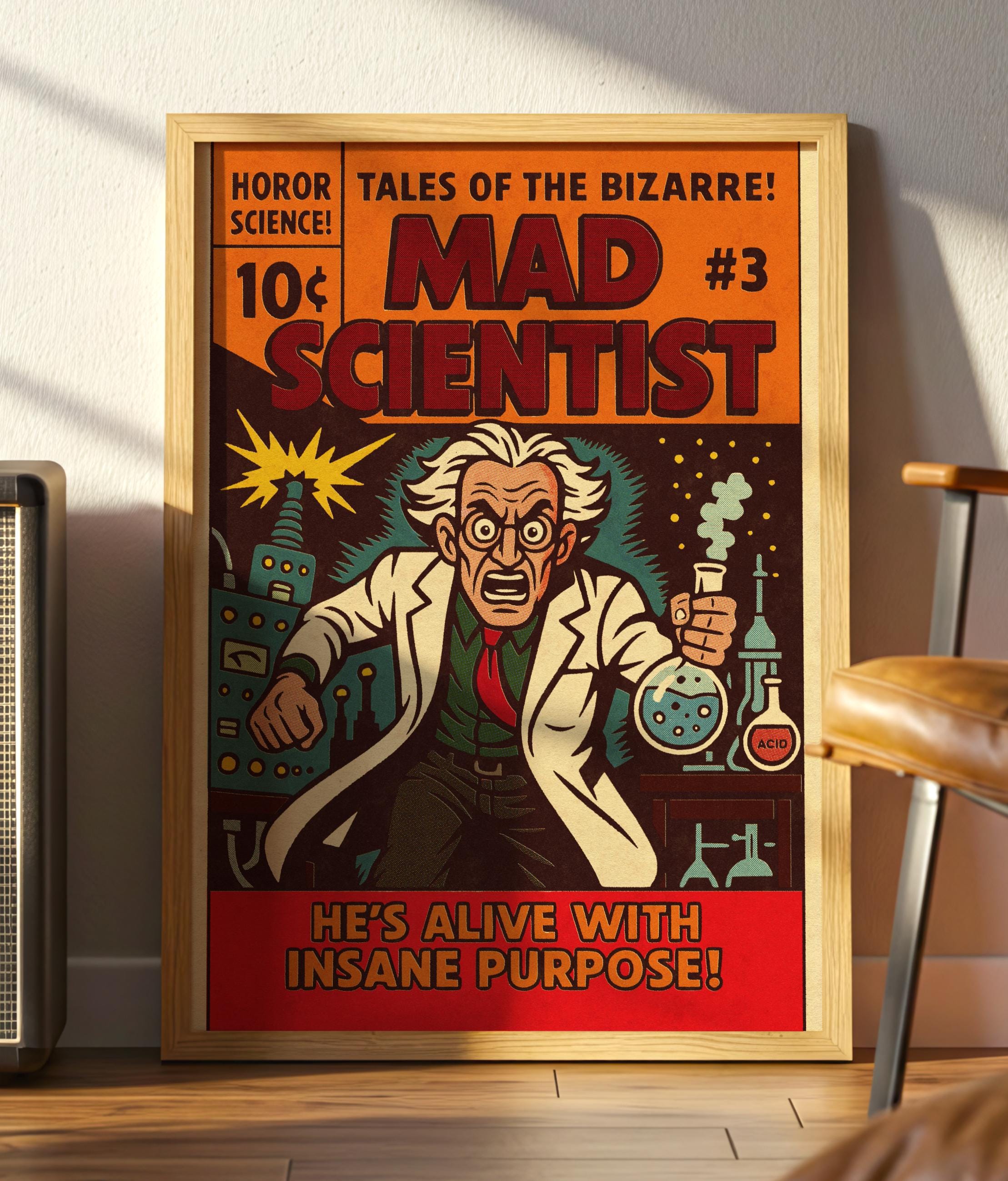 Mad Scientist Poster - Etsy