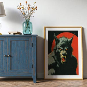 Retro Werewolf Horror Poster