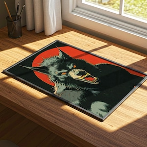 Retro Werewolf Horror Poster