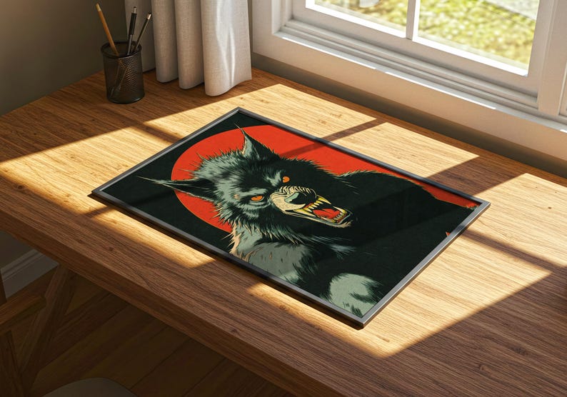 Retro Werewolf Horror Poster
