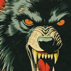Retro Werewolf Horror Poster