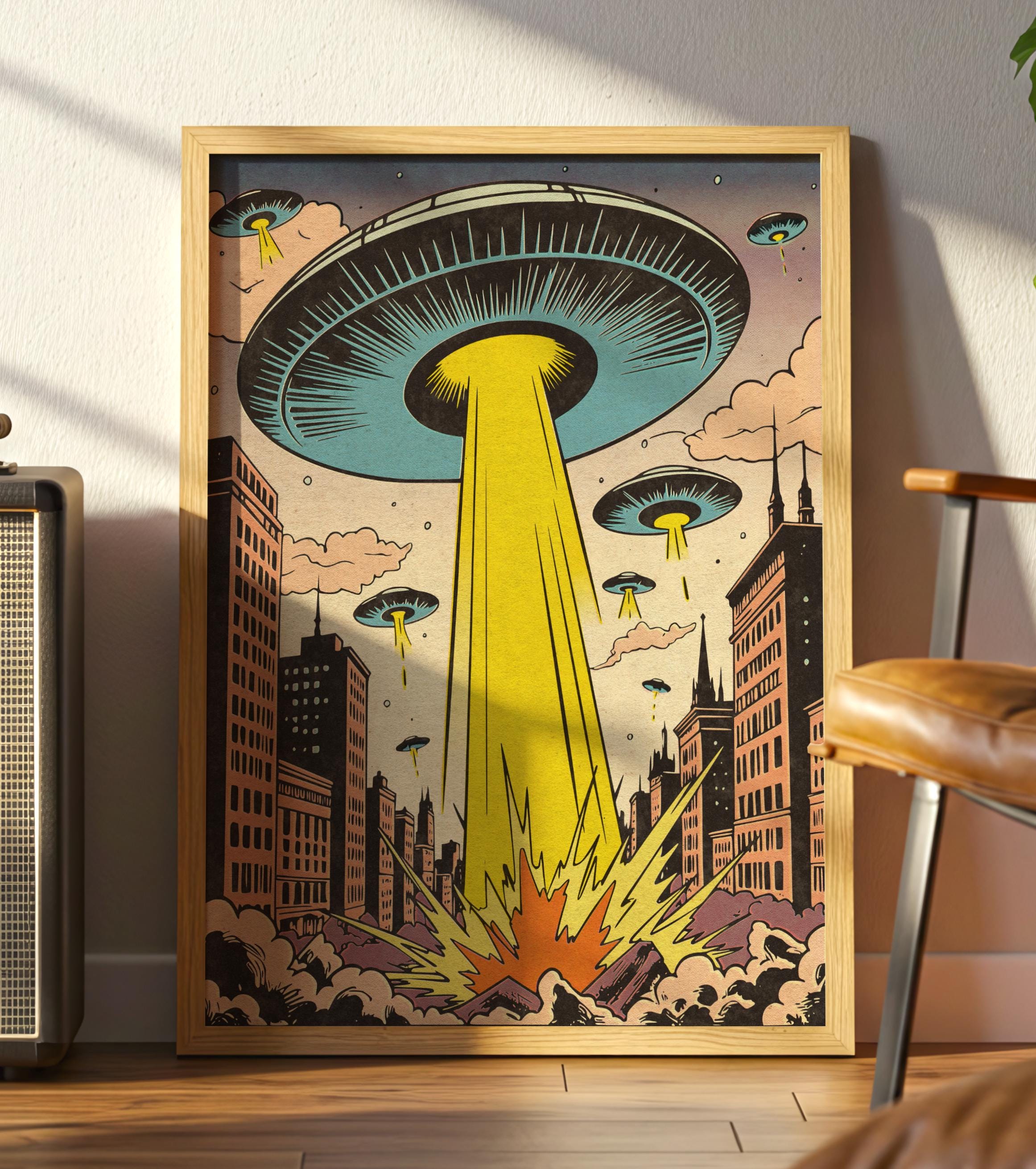 80’S★E.T.★壁掛け★4★ビンテージ★ポスター★アート★宇宙人★UFO 71oW7XLKAFL._AC_UF350,