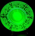 Vintage Uranium Glassware – Cambridge Etch #520 - Fostoria - Water/Wine Goblets, Champagne Glasses, Plates, Bowls, Platters ETC.