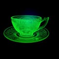Vintage & Antique Uranium Glassware - Indiana-Anchor Hocking-Federal-Cambridge-Macbeth Evan’s - Teacup Sets-Plates-Bowls-Wine-Platters Etc!