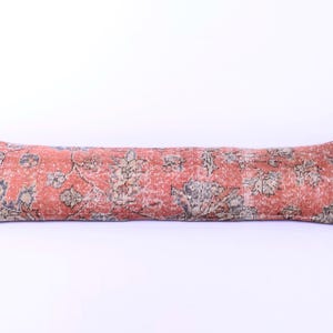 12x48 kilim pillow, home decor, turkish throw pillow, boho pillow cover, morrocan pillow, long lumbar pillow, ottoman pillow cover