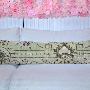 12x48 long lumbar pillow, throw pillow cover, kilim pillow, morrocan pillow, home decor, ottoman pillow cover, lumbar pillow, bench cushion