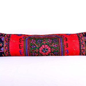 Long Pillow For Bed, Extra Long Pillow, Lumbar Throw Pillow, Boho Pillow For Bed, Body Pillow Cover, Long Lumbar Pillow, Ottoman Pillow
