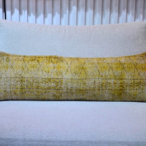 Boho lumbar pillow , long pillow , bed pillow , decorative pillow , rug pillow , anatolian pillow , unique pillow , turkish pillow rug cover