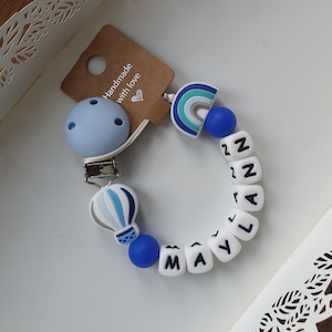 Personalized pacifier clip