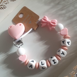 Personalized pacifier clip