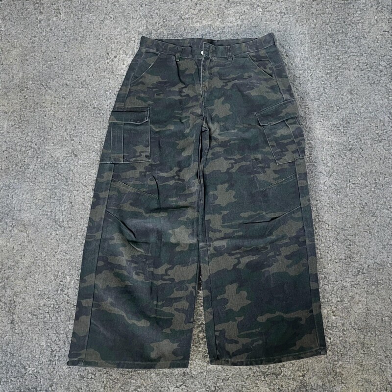 Baggy cargo jeans - jasnoszare