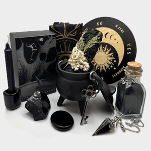 Shadow Work Divination Altar Kit with Tarot Deck, Obsidian Pendulum & Ritual Tools | Midnight Veil Limited Edition