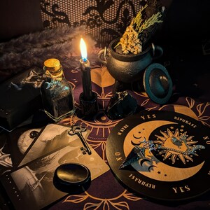 Shadow Work Divination Altar Kit with Tarot Deck, Obsidian Pendulum & Ritual Tools | Midnight Veil Limited Edition