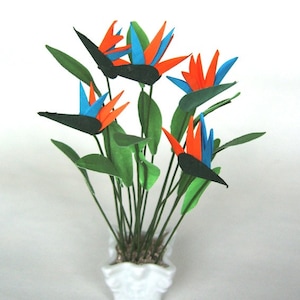 KIT Uccello del Paradiso, Fiore KIT casa delle bambole da giardino, veranda, vaso NON incluso