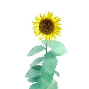 KIT 2 Sonnenblumen große Sonnenblumen Miniatur Blumenset Puppenhaus Garten oder Wintergarten, Miniatur Pflanze