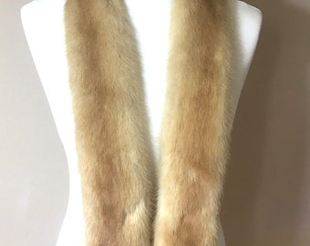 Vintage blond MINK FUR wrap stole neck warmer superb condition