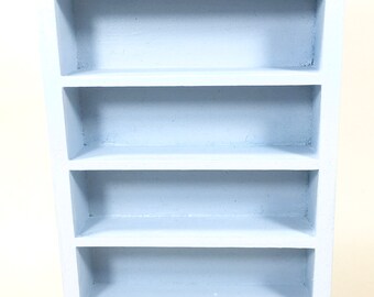Dollhouse Bookcase, painted, Shabby Chic, 12th scale Miniature