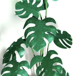 KIT Cheese Plant, Paper Craft, Dollhouse, Miniature Flower, 1:12 Pot NOT included