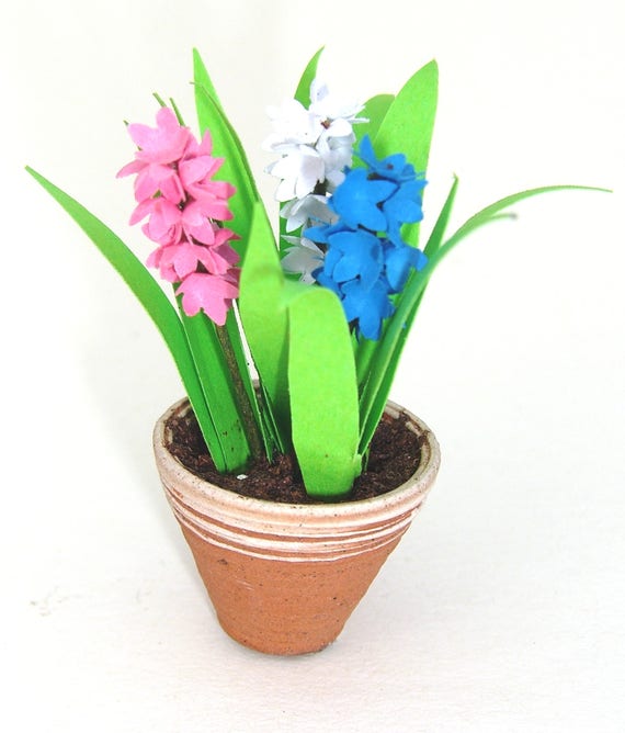 miniature spring flowers in pot 1 6 scale