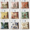 Ming Dynasty Chinoiserie Pillow Cover \u2013 Palace Scene, Pagoda, Peony Floral Decor (Waterproof) product logo