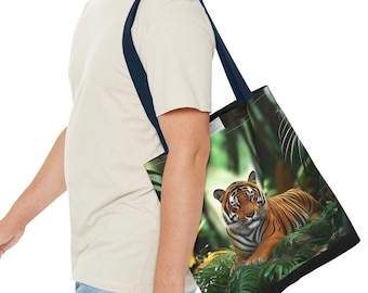 Tijger draagtas - stijlvolle handtas met dierenprint, cadeau voor natuurliefhebbers, herbruikbare boodschappentas, milieuvriendelijke tas, reistas, schoudertas