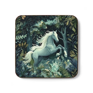 Centaur Fantasy Coaster, Mythical Creatures Decor for Dining Table, Hardboard Coaster Set, Horse-Like Creature Desk Accessories, Unique