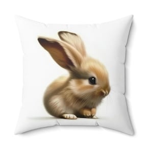 Bunny Rabbit Pillow, Kids Room Decor, Animal Lover Gift, Nursery Accent, Easter Home Decor