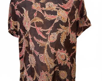 Linda Allard Ellen Tracy Seidenblumenbluse