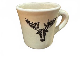 Taza de porcelana vintage de Syracuse con diseño de alce, fabricada en EE. UU.