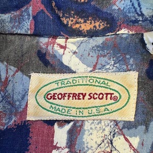 Camisa floral Geoffrey Scott, algodão, tamanho P (EUA) imagem 3