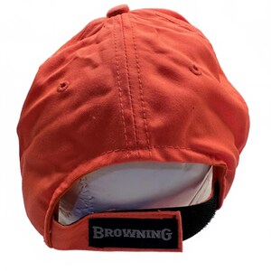 Gorra vintage Browning color naranja brillante, fabricada en Corea. imagen 2