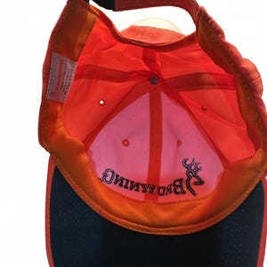 Gorra vintage Browning color naranja brillante, fabricada en Corea. imagen 4