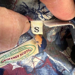 Camisa floral Geoffrey Scott, algodão, tamanho P (EUA) imagem 4