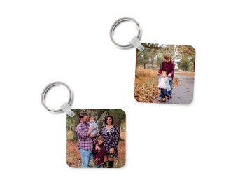 Custom Photo Keychain: Double Sided Personalized Gift