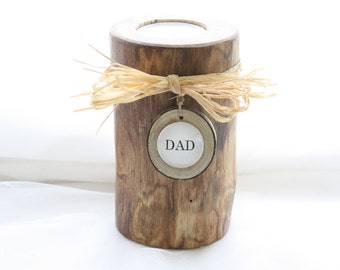 Rustic Memory Candle Wedding Centerpiece Cabin Decor with Personalized Charm