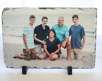 Personalized Photo Slate Plaque Large 7"x11"
