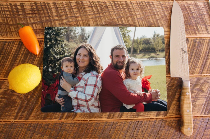 Personalized Photo Glass Cutting Board with your picture image 2