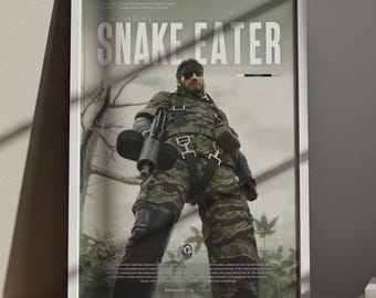 メタルギアソリッド3 スネークイーター 24 x 30インチ ビデオゲーム