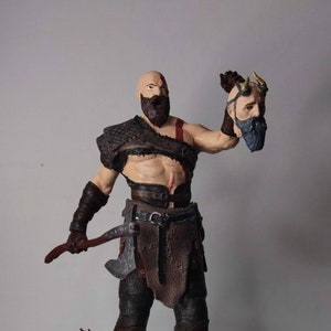 Kratos, god of war, mimir, god, kratos figure, 3d figure, 3d printed, gift, handmade, ragnarok, kratos 3d, collectiable, statue, diorama