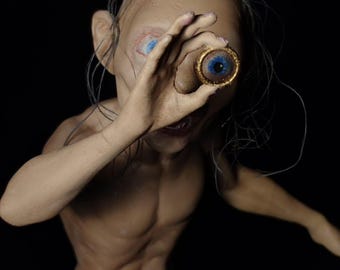 3D-geprinte Gollum-figuur, The Lord of the Rings-fanart