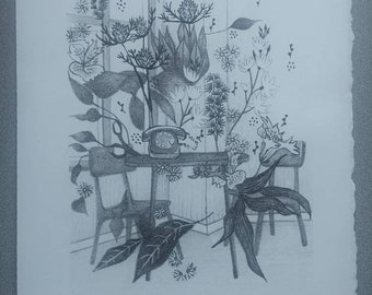 Funeral Bouquet Lithography