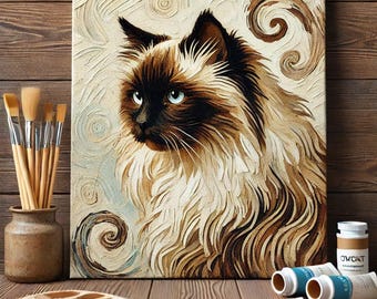 Custom Cat/Dog/Pet Van Gogh Style Portrait Digital Painting