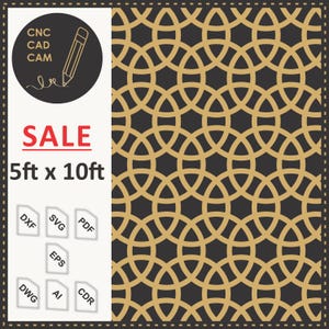 Geometric Design for CNC Cutting | Partition Panel, Room Divider, Wall Art (svg, dxf, pdf)