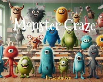 Monster Craze Interactive ESL Game, English Comparison Practice (A1-A2)