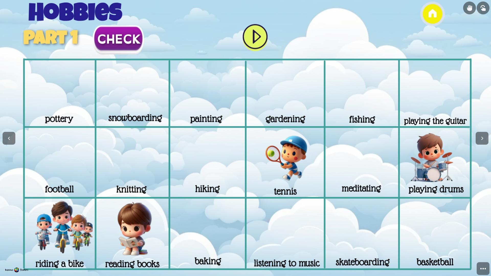 Interactive Learning Check Interactive ESL Vocabulary Game, Word Check 6, A1-A2 Digital Classroom ...
