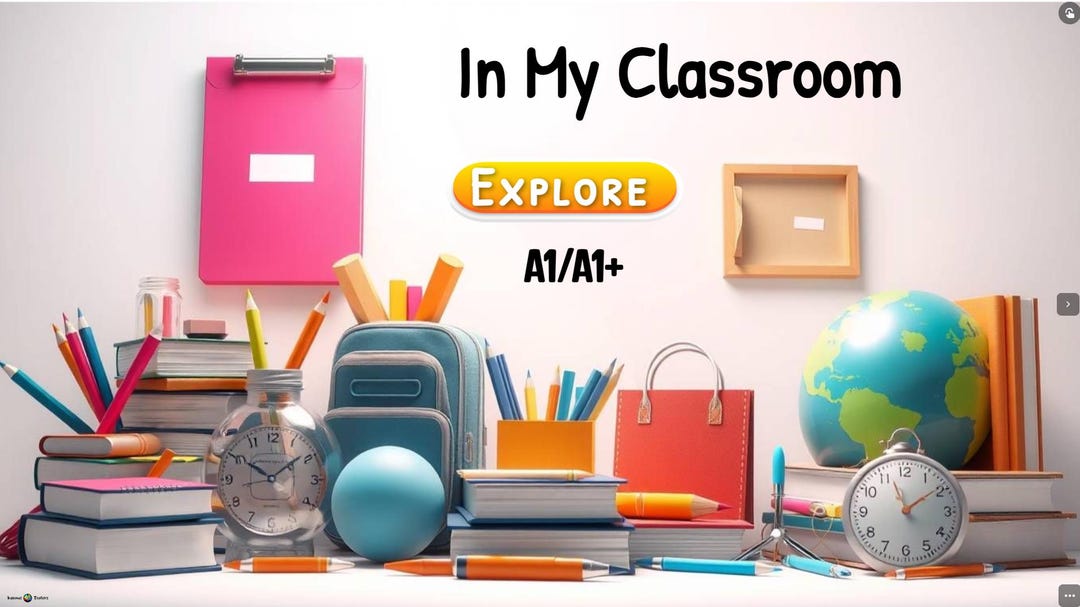 In My Classroom Interactive Game | ESL School Objects Vocabulary ...