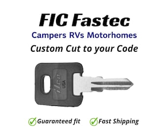 Camper RV Motorhome Replacement Key Cut to Code EF301-EF351 & HF301-HF351 for Fastec Locks