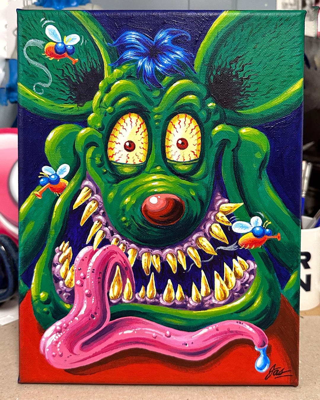 Rat Fink 9 X 12 Original Painting by Licensed Artist - Etsy