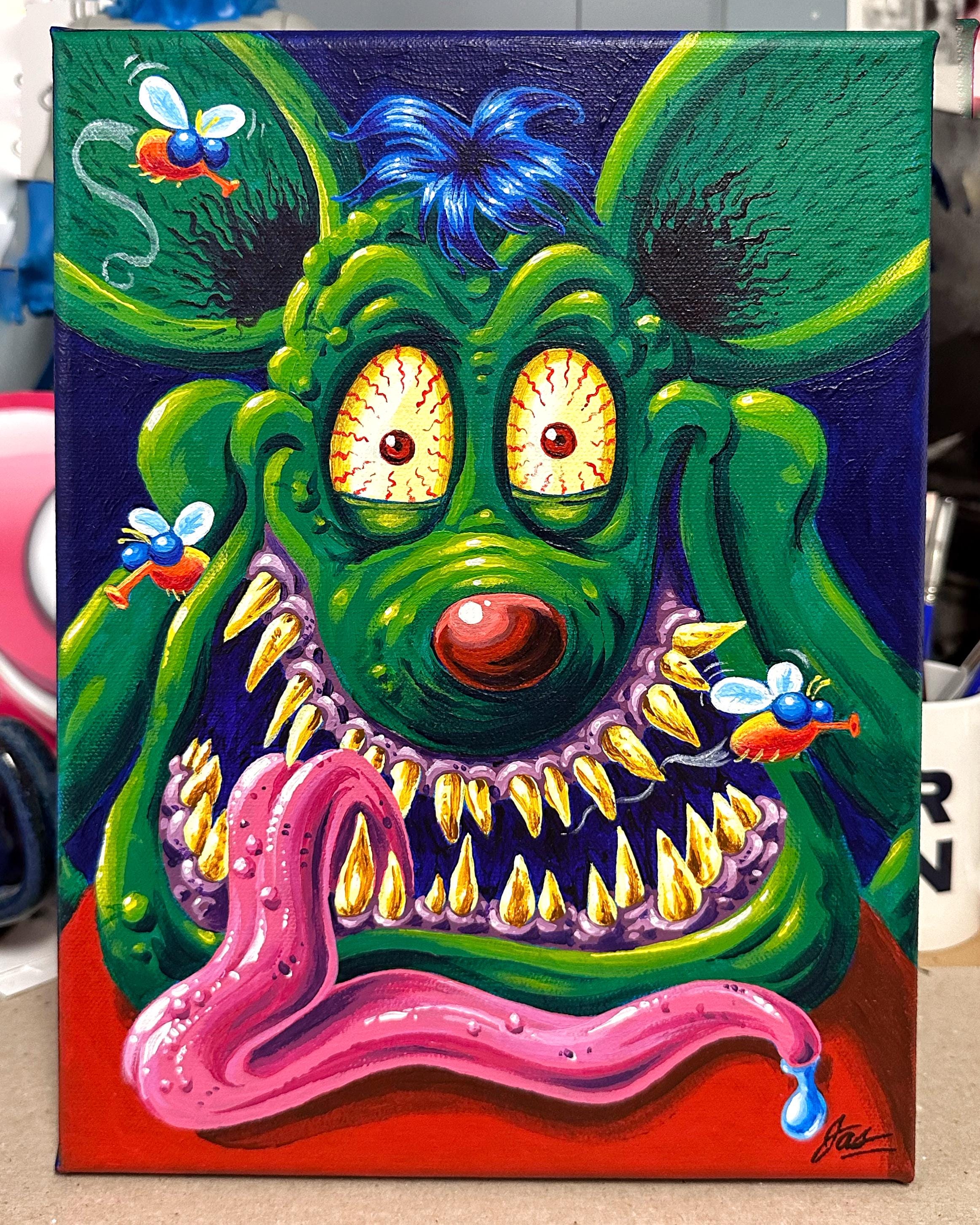 Rat Fink 9 X 12 Original Painting by Licensed Artist - Etsy