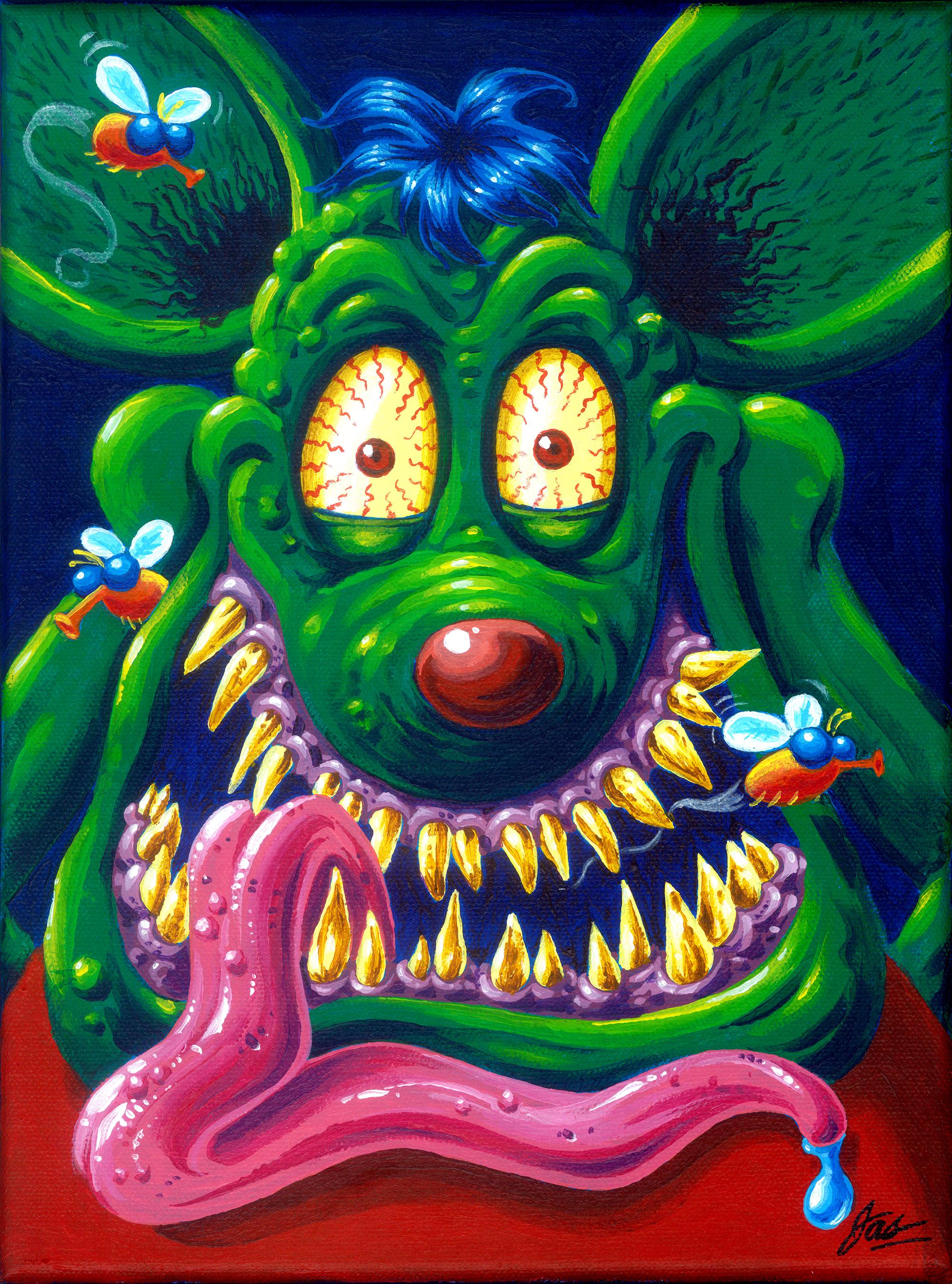Rat Fink 9 X 12 Original Painting by Licensed Artist - Etsy